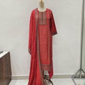 MAROON PREMIMUM PARTY WEAR KRUTHI SET
