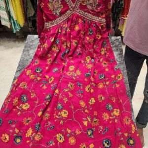 PINK ALIA CUT PARTY WEAR SALWAR SUIT