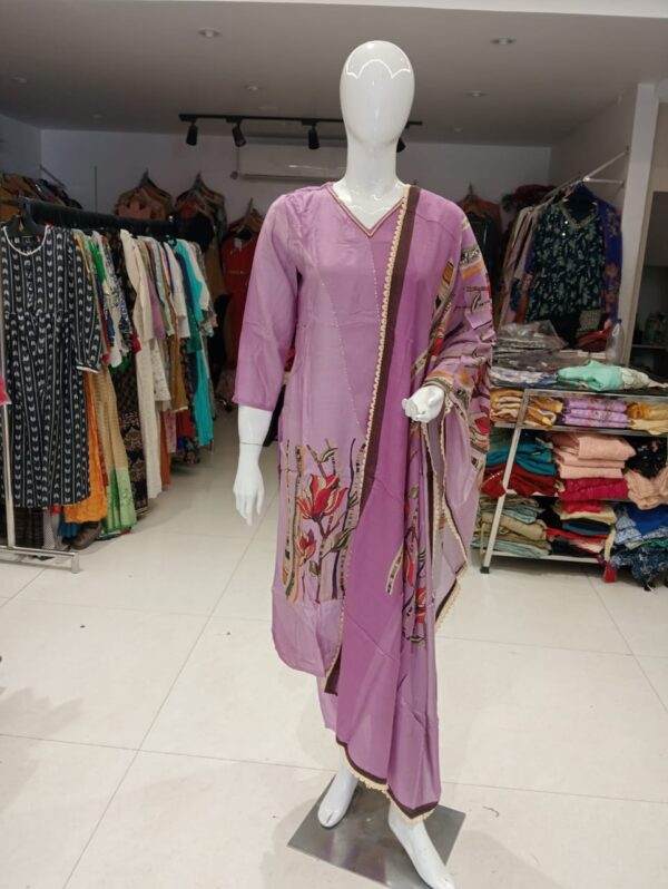lavender colour premium party wear dress