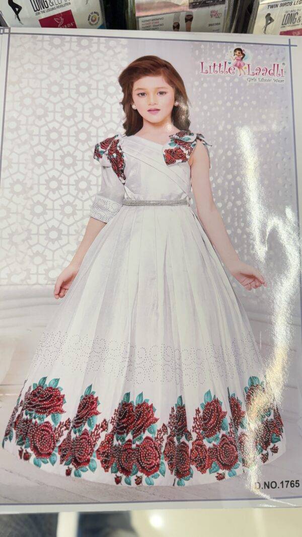 WHITE OFF SHOLDER WHITE FROCK  PARTY WEAR