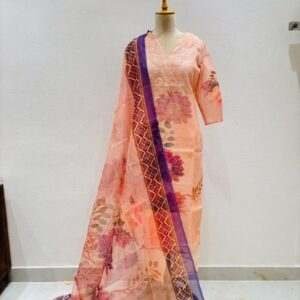 Peach Chanduri salwar suit