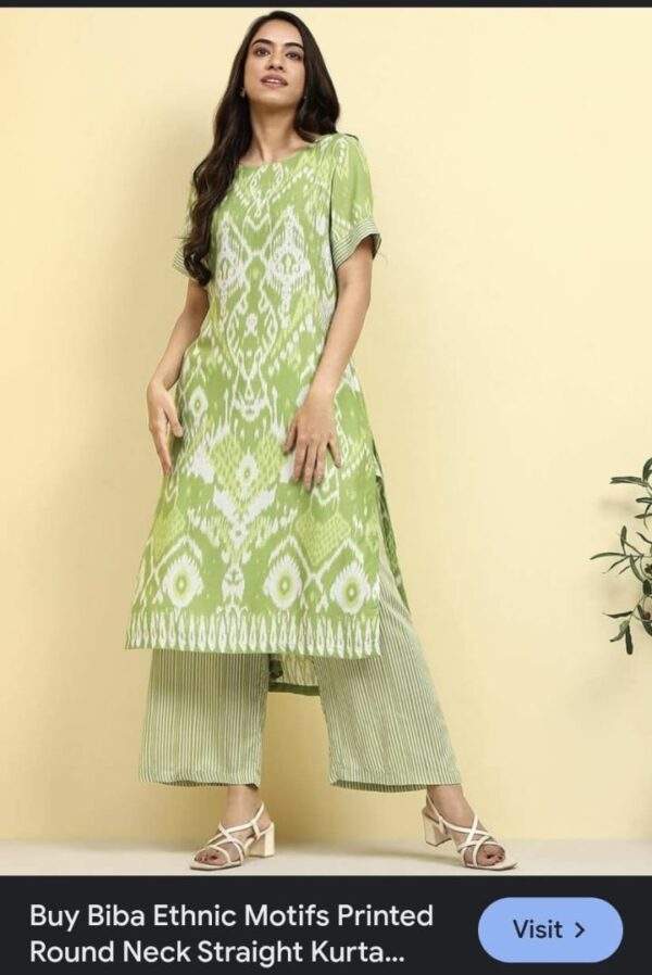 Biba ethnic Motifs printed round neck 2pc set