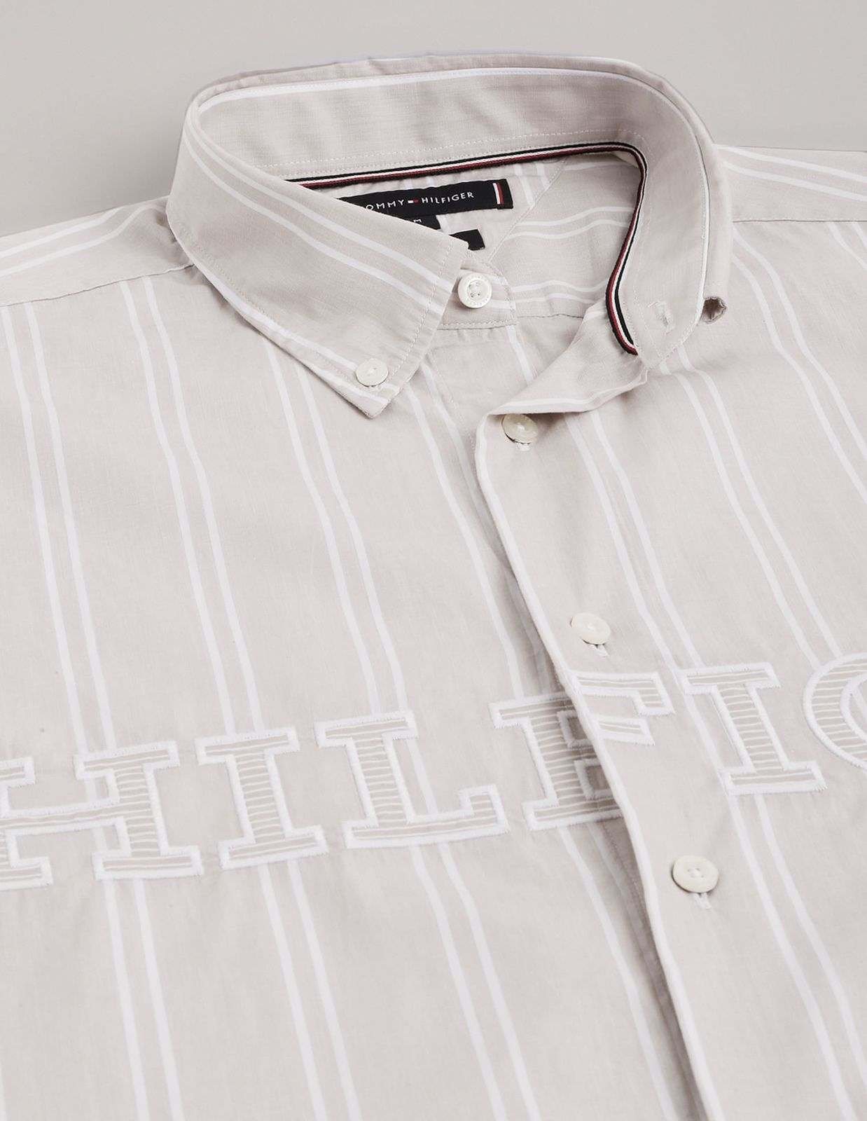 Tommy Hilfiger Paper Touch Fil-A-Fil Stripe Shirt - Image 3