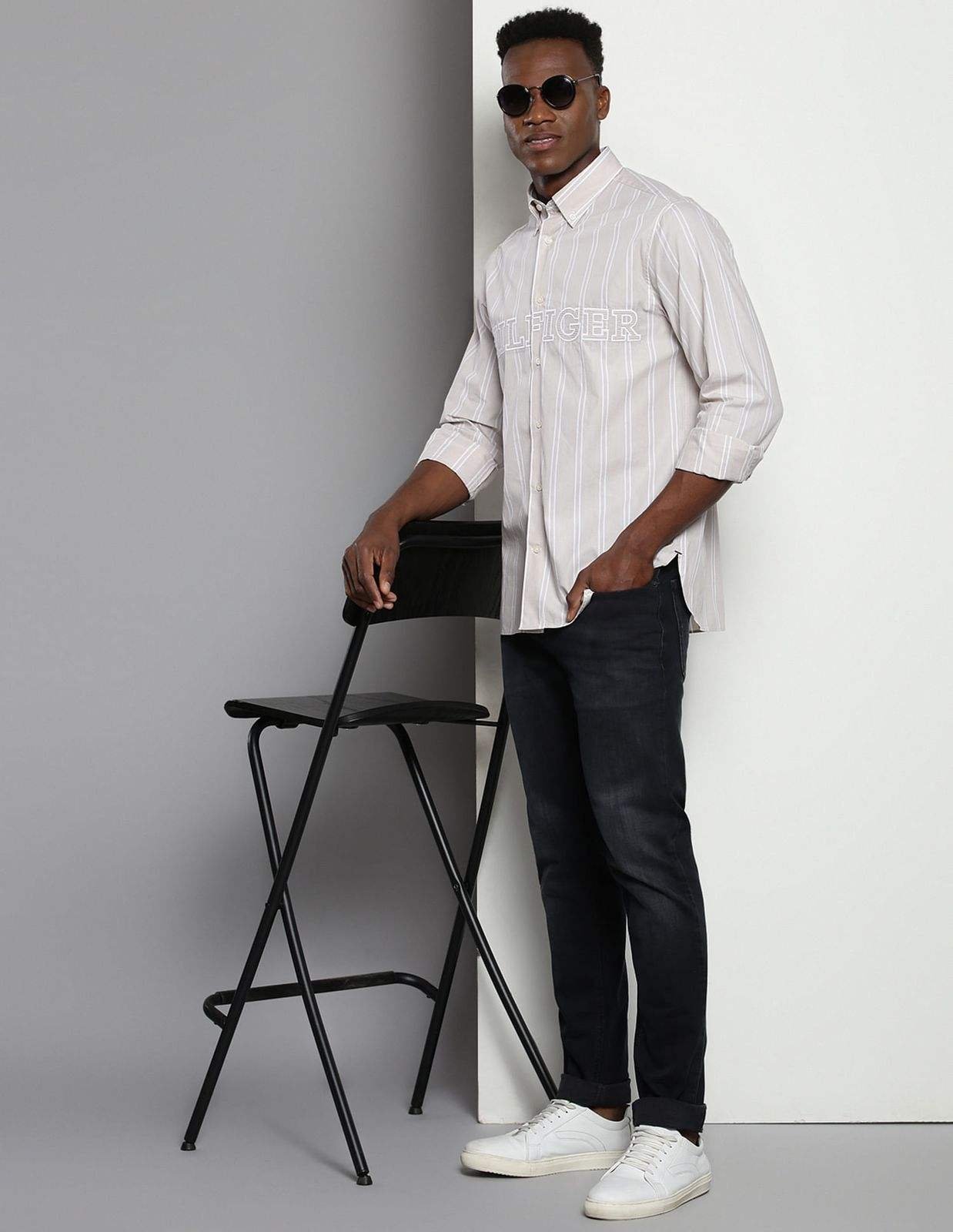 Tommy Hilfiger Paper Touch Fil-A-Fil Stripe Shirt - Image 4