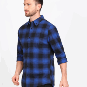 CALVIN KLEIN JEANS Checked Slim Fit Shirt with Spread Collar with button