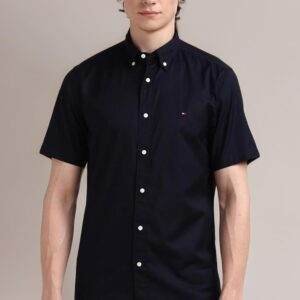 Tommy Hilfiger Men's Cotton Solid Regular Fit Shirt