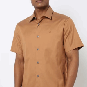 Calvin Klein Solid Satin Shirt