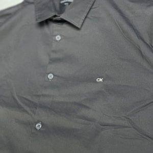 CALVIN KLEIN Calvin Klein Jeans Grey Cotton Slim Fit Shirt