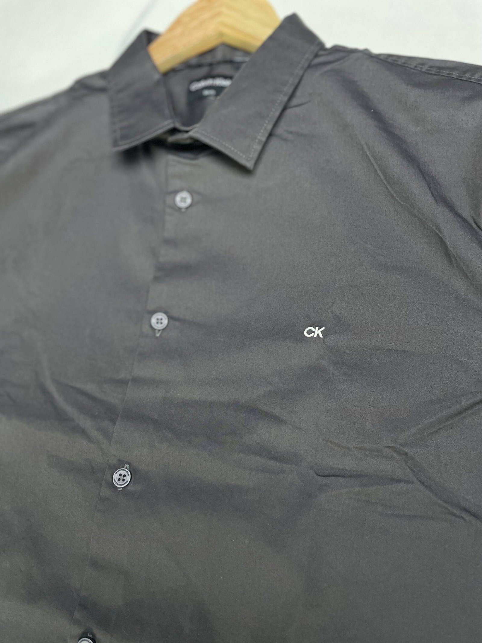 CALVIN KLEIN Calvin Klein Jeans Grey Cotton Slim Fit Shirt