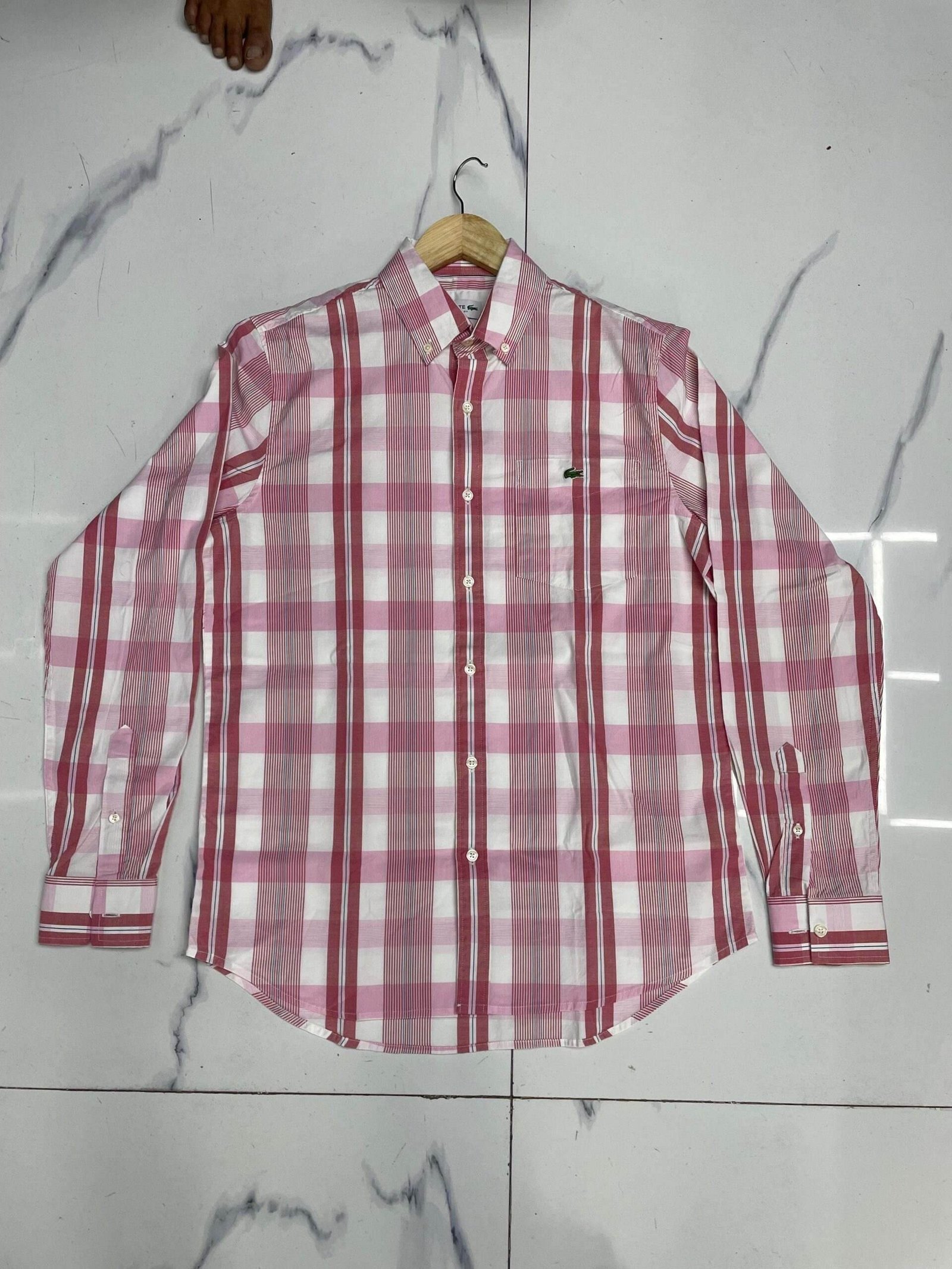 Lacoste Men Modern Slim Fit Casual Cotton Shirt - Image 3