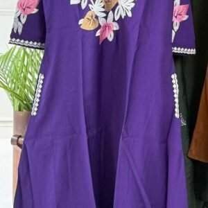 purple ethnic wear kurta set
