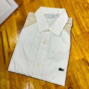 two-tone Lacoste collared shirt