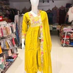 Lime Yellow Anarkali Suit