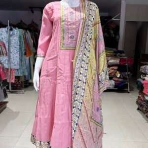 PINK ROMAN SILK PARTYWEAR SUIT