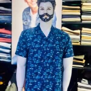 SHORT SLEEVE BRAVE SOUL BLUE SHIRT