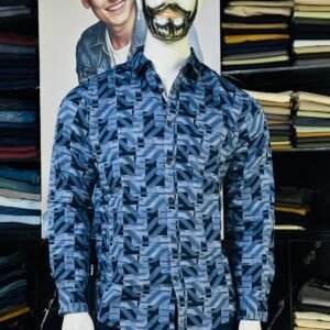 SPYKAR-sleeve dark blue shirt