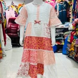 ZARA KIDS FROCK  WHITE AND ORANGE