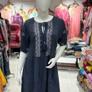Dark Embroidered Kurti