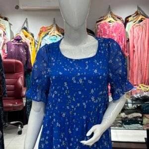 blue floral mini dress