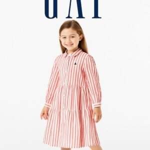 GAP KIDS FROCK PINK STRIPES