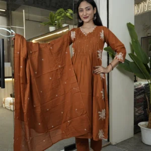 Women's embroidered Anarkali SET