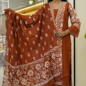 coffee brown cotton salwar suit 