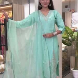  Lavina Kota Doria Embroidered Pant Set.