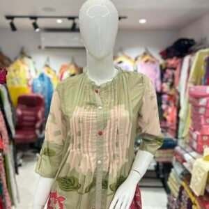 Green and Pink Floral Tunic