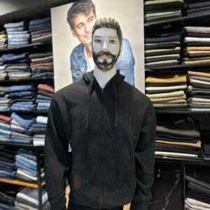 black zip-up hoodie from Gap