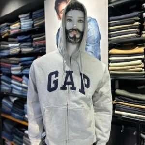 GAP men's full zip fleece logo hoodie