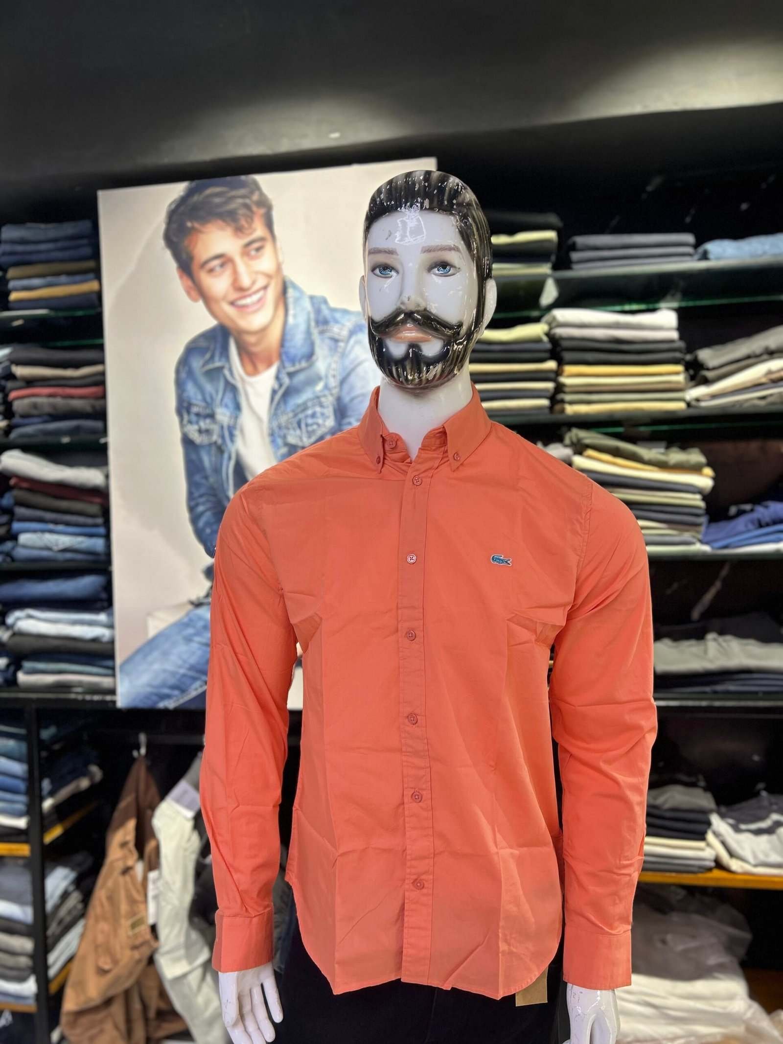 LACOSTE ORANGE SHIRT