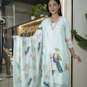 light blue Indian suit 