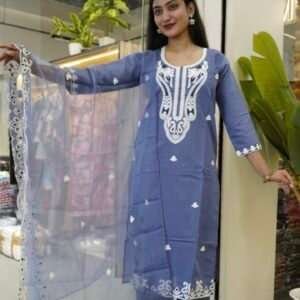 blue kurta set