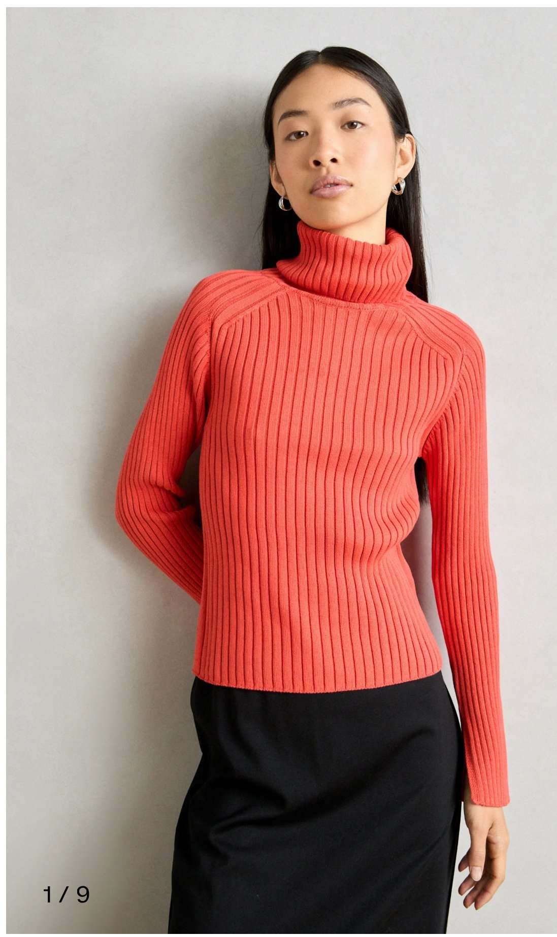NO BARR ribbed turtleneck sweater