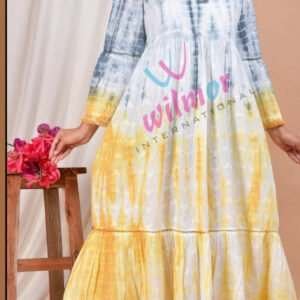 Tie-dye A-line dress