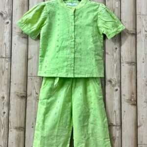 M&S eyelet "schiffli" embroidered cotton co-ord set