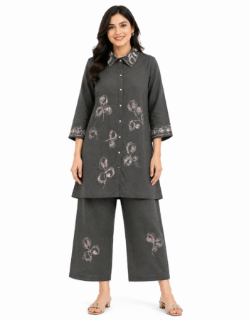 Women’s Black Cotton Co-Ord Set