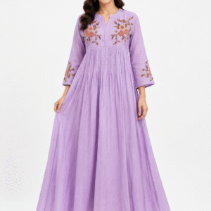 Lavender Floral Frock for Women